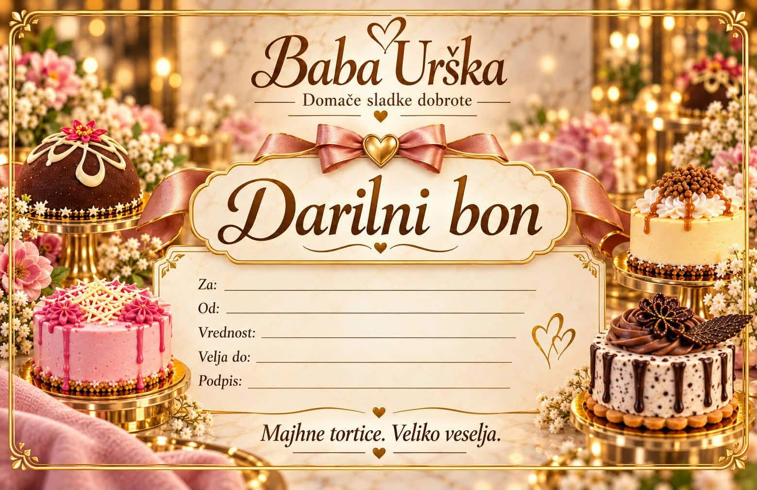 Predstavitveni motiv darilnega bona Baba Urška